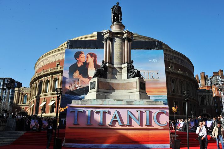 Frá frumsýningu þrívíddarútgáfu Titanic í London árið 2012.