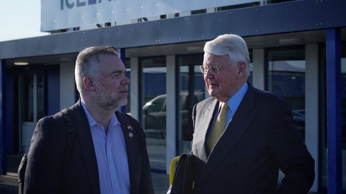 Guðmundur Fertram Sigurjónsson, forstjóri og stofnandi Kerecis, og Ólafur Ragnar Grímsson, fyrrverandi forseti Íslands, en hann hefur setið í stjórn félagsins - fyrir hönd Laurene Jobs - frá árinu 2019.