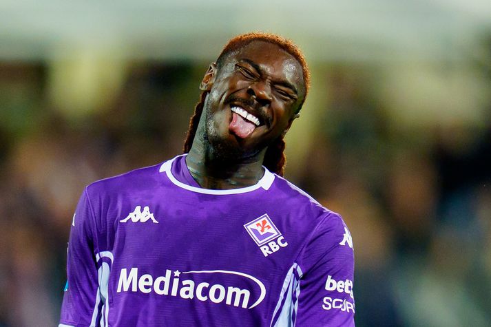 Moise Kean var hetja Fiorentina í sigri á Pisa í kvöld.