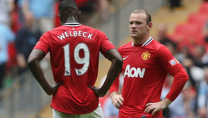 Wayne Rooney og Danny Welbeck.