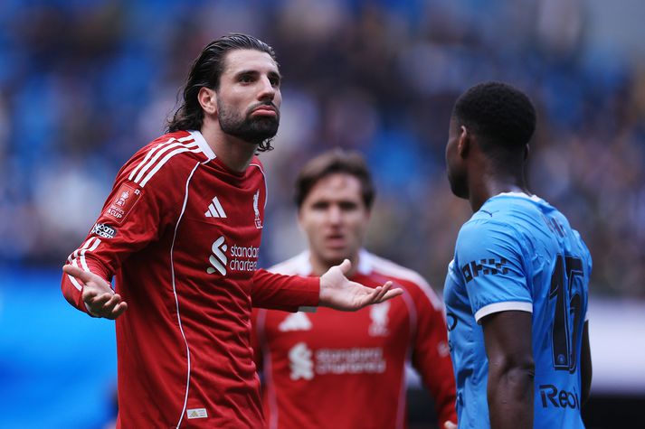 Dominik Szoboszlai sló svo sannarlega ekki í gegn með hegðun sinni eftir að Liverpool steinlá á móti Manchester City í enska bikarnum.