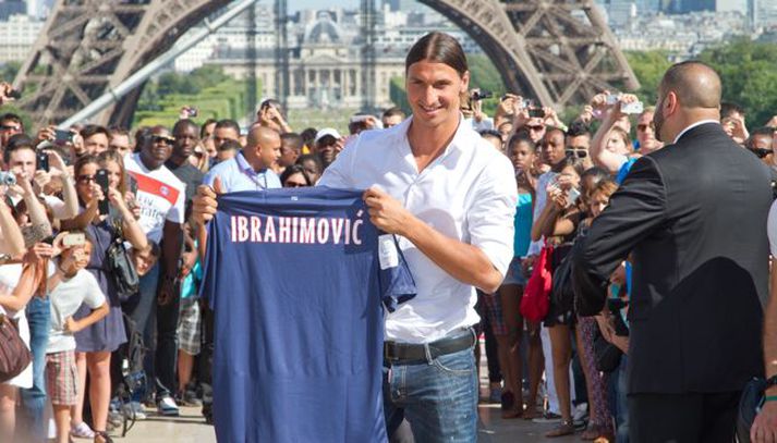 Zlatan í París í dag.