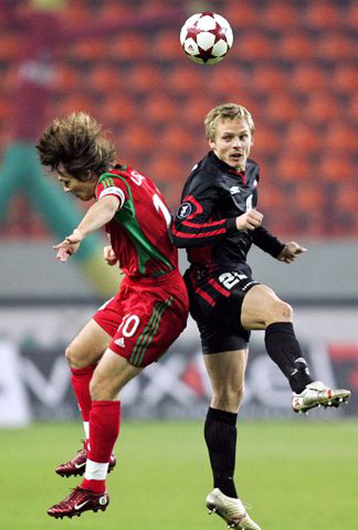 Skoraði dýrmætt mark í gær.