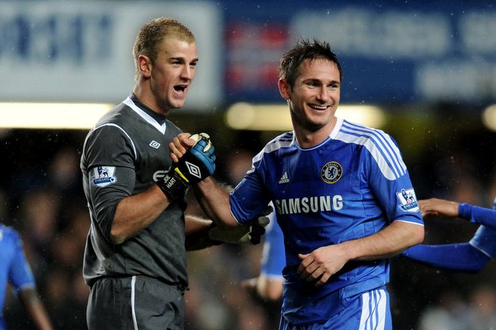 Hart með Frank Lampard.