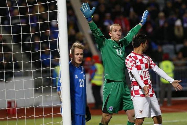 Hannes í landsleik. 