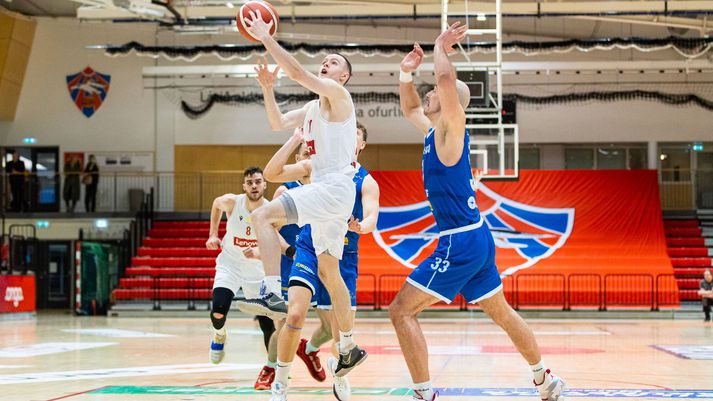 Kári Jónsson átti gríðarlega góðan leik í kvöld og komst oft upp að körfu Stjörnumanna