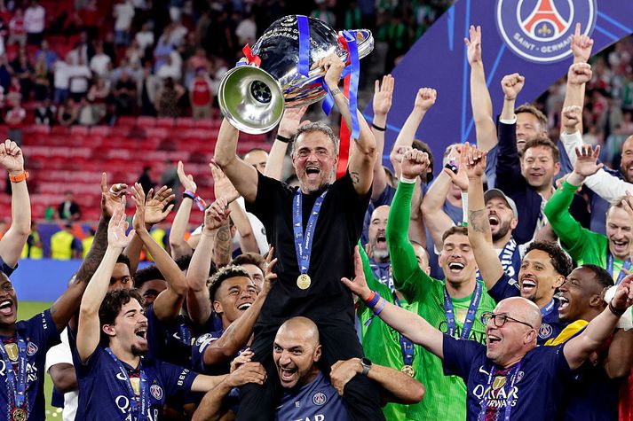 Luis Enrique hefur nú stýrt PSG til sigurs í Meistaradeild Evrópu tvö ár í röð.