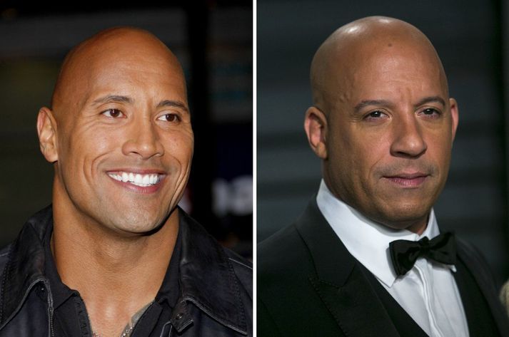 Dwayne Johnson og Vin Diesel.