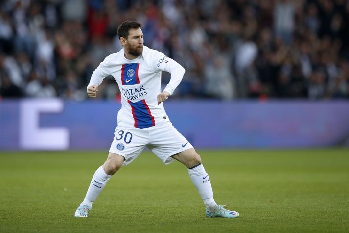 Lionel Messi átti góðan leik í dag.