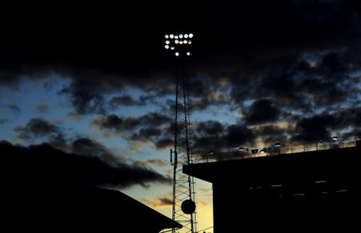 Það er ekki bjart yfir Fratton Park-leikvanginum þessa dagana.