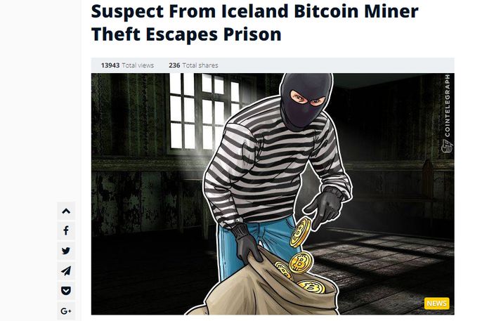 Þessi rándýra Photoshop vinnsla er í boði vefmiðilsins Cointelegraph, sem flytur fréttir af rafmynt