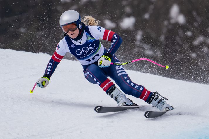 Lindsey Vonn lauk keppni með versta hætti. 
