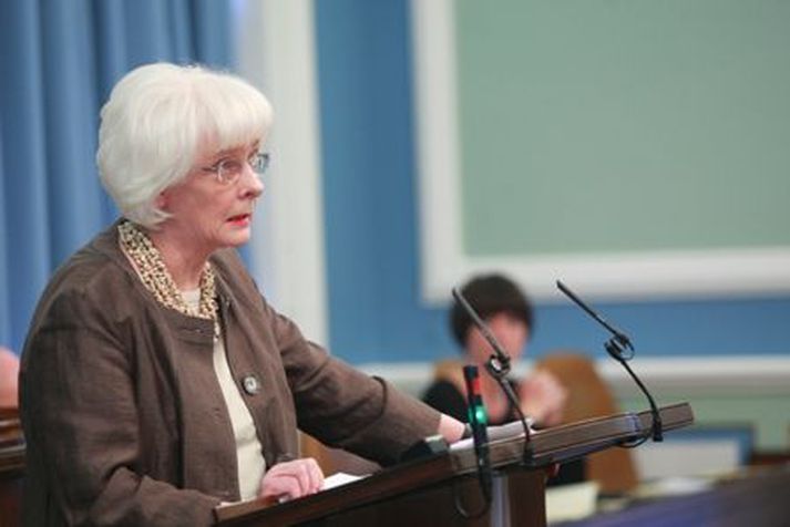 Jóhanna Sigurðardóttir, forsætisráðherra og þingmaður Samfylkingar.
