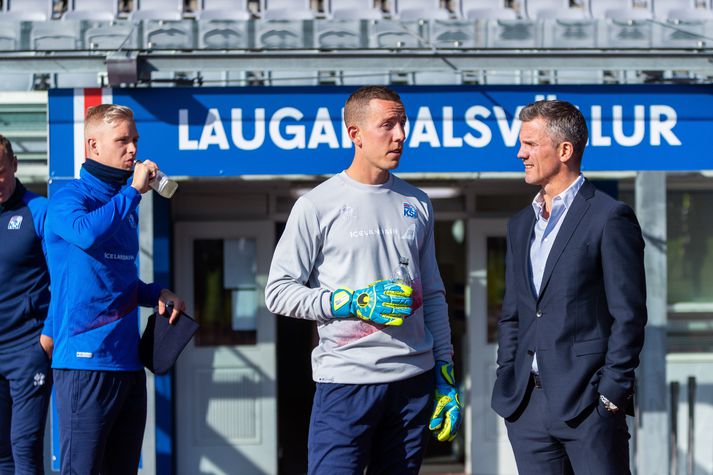 Hannes Þór Halldórsson hefur verið aðalmarkvörður landsliðsins um langt árabil og ver einnig mark Vals sem er á toppi Pepsi Max-deildarinnar.