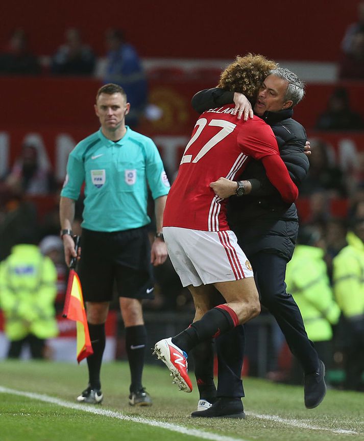 Fellaini og Mourinho náðu vel saman