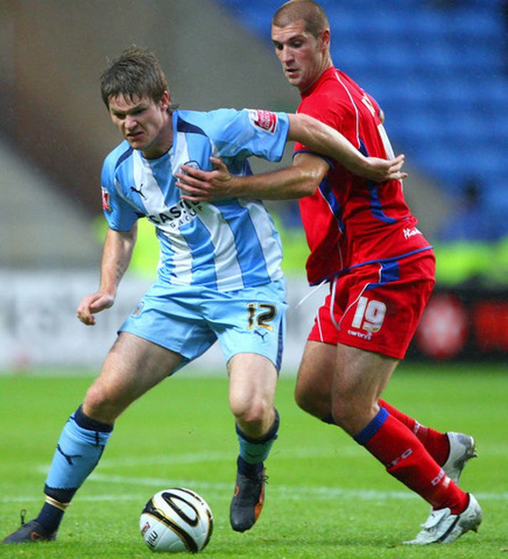 Aron Einar Gunnarsson í leik með Coventry.