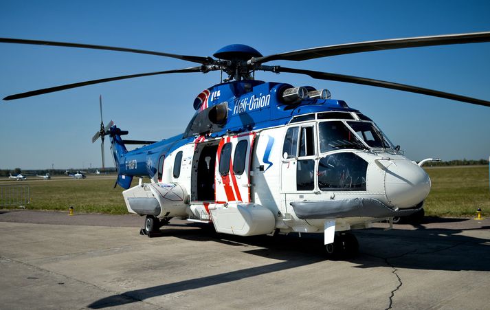 Super Puma af þeirri gerð sem leysa á tvær núverandi þyrlur Landhelgisgæslunnar af hólmi.