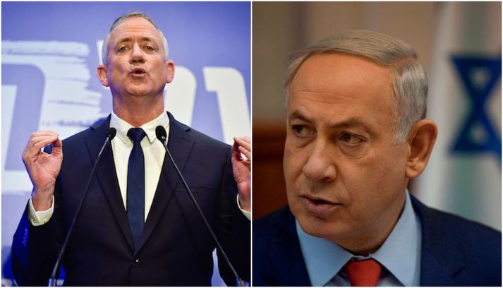 Gantz og Netanyahu hafa báðir lýst yfir sigri í þingkosningunum í Ísrael.