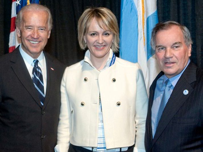 Joe Biden, varaforseti Bandaríkjanna, Hanna Birna Kristjánsdóttir borgarstjóri, og Richard M. Daley, borgarstjóri Chicago.