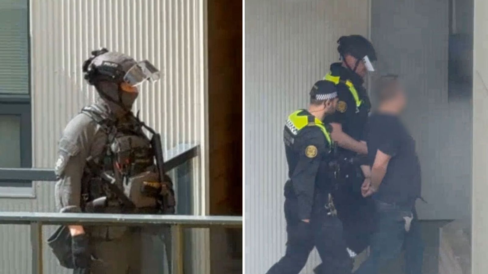 Mynd­skeið: Leiddur út í járnum eftir sérsveitaraðgerð á Kársnesi