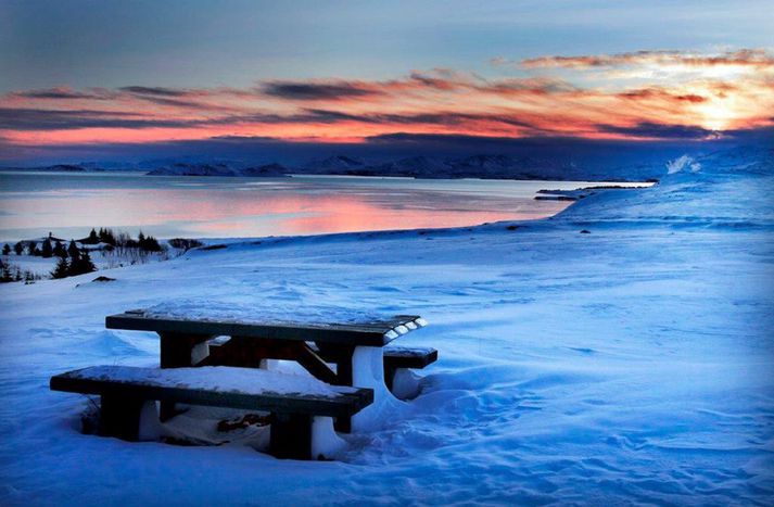 Frostið mun eflaust bíta í kinnar næstu daga. Það verður þó bjart og léttskýjað.