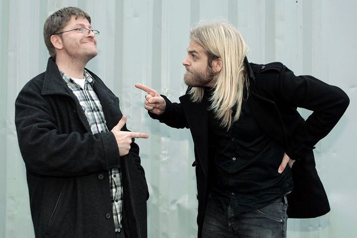 Guðmundur Franklín og Eyþór Ingi keppa til úrslita í Laddanum á föstudagskvöldið.
Fréttablaðið/vilhelm