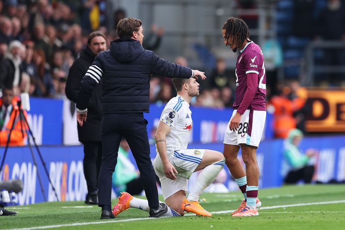 Hannibal Mejbri í leiknum umrædda með Burnley á móti Leeds.
