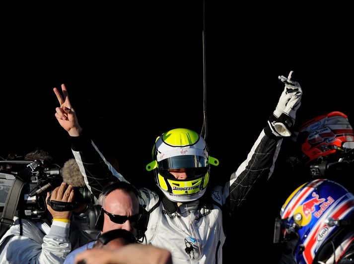 Jenson Button er búinn að vinna sex mót af sjö á árinu.