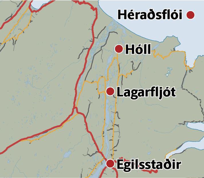 Land Hóls er á Út-Héraði.