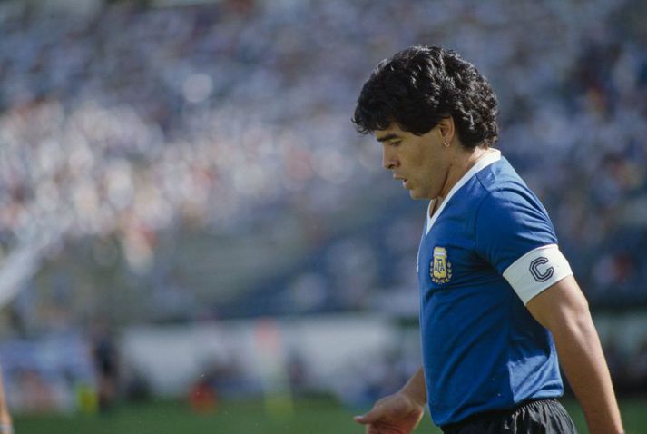 Diego Maradona var maðurinn á bak við heimsmeistaratitul Argentínu árið 1986 þar sem hann var með fimm mörk og fimm stoðendingar í úrslitakeppninni.