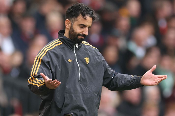 Ruben Amorim í Manchester United-gallanum um síðustu helgi á móti Sunderland en þetta er kannski happagallinn sem snýr öllu við.