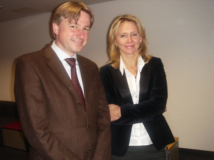 Þorgerður Katrín Gunnarsdóttir menntamálaráðherra ræddi við Jürgen Boos, framkvæmdastjóra bókamessunnar í Frankfurt, í Frankfurt á dögunum.