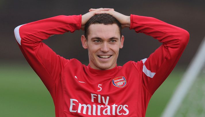 Thomas Vermaelen á æfingu hjá Arsenal.