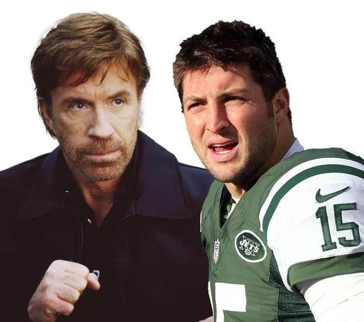 Chuck Norris og Tim Tebow.