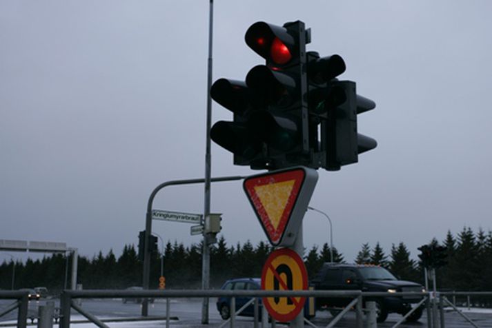 Umferðarljós.