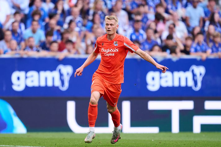 Orri Steinn í leik með Real Sociedad