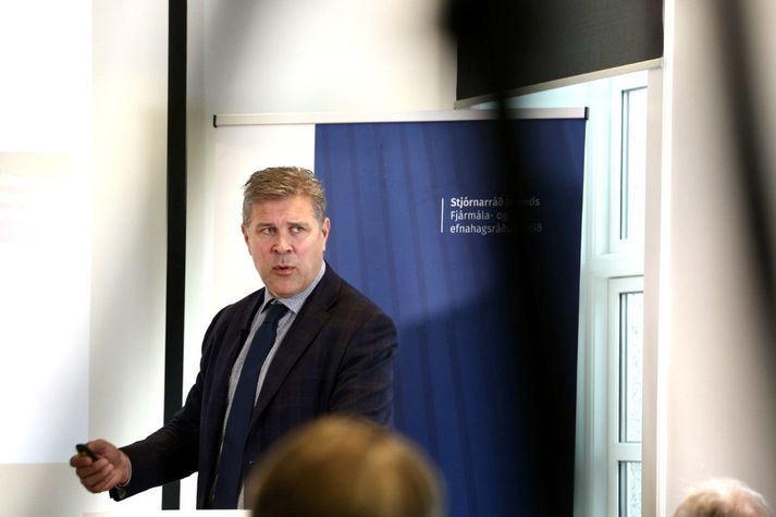 Bjarni Benediktsson fjármálaráðherra er frumvarp til fjárlaga var kynnt fyrr í dag.