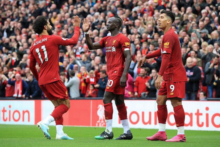 Mohamed Salah, Sadio Mané og Roberto Firmino hafa ekki verið á skotskónum að undanförnu.