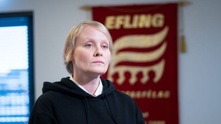 Sólveig Anna Jónsdóttir prezes Efling. 