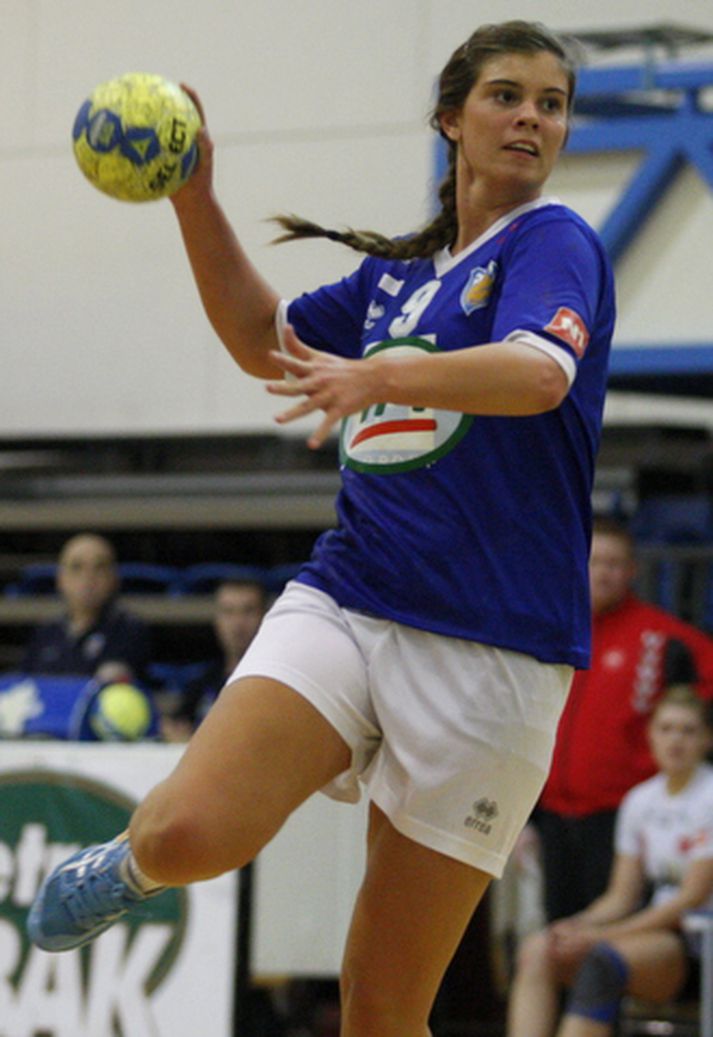 Stella Sigurðardóttir átti góðan leik fyrir Fram í dag.