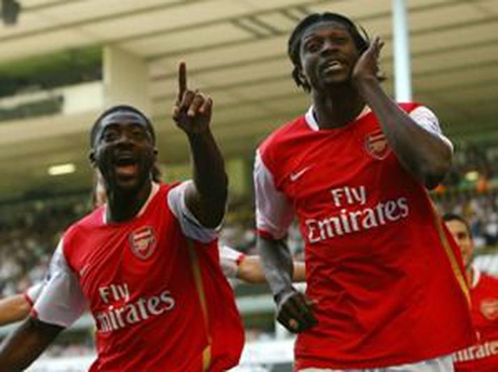 Adebayor á góðri stundu.