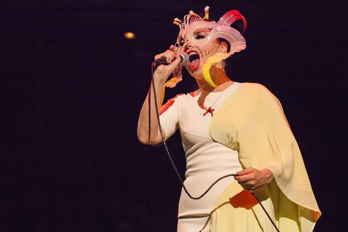 Björk á tónleikum í Royal Albert Hall í liðinni viku.