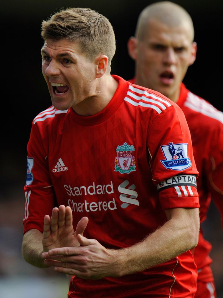 Steven Gerrard, fyrirliði Liverpool.