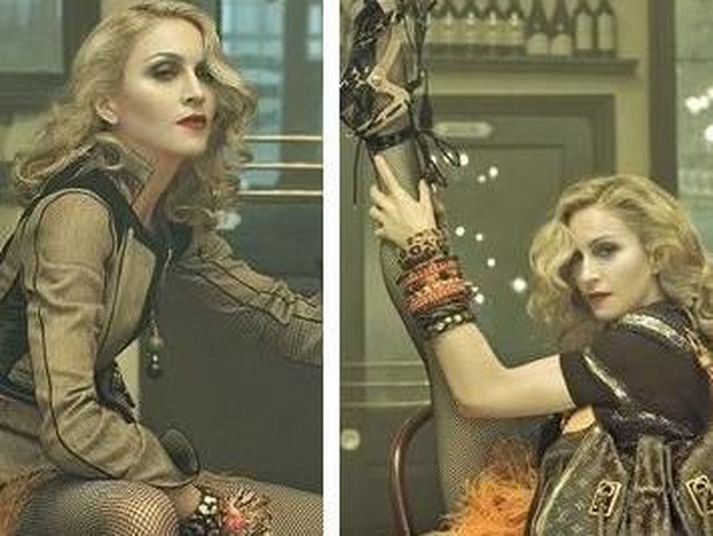 Myndirnar af Madonnu tók ljósmyndarinnar Steven Meisel.