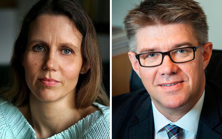 Utanríkisráðherra segir samkomulag við Kínverja um hvernig rætt skuli um vinnuverndar- og mannréttindamál við Kína. Talskona Falun Gong er á móti fríverslunarsamningi við Kína sem bíður staðfestingar Alþingis.