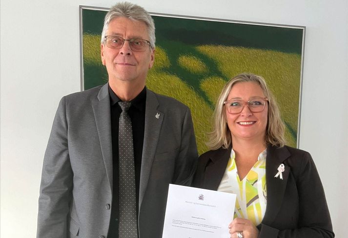 Guðmundur Ingi Kristinsson, mennta- og barnamálaráðherra og Sigurbjörg Fjölnisdóttir