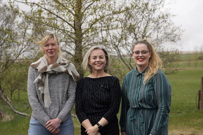 Hólmfríður Árnadóttir, menntunarfræðingur, Heiða Guðný Ásgeirsdóttir, bóndi og sveitarstjórnarmaður og Sigrún Birna Steinarsdóttir formaður UVG.