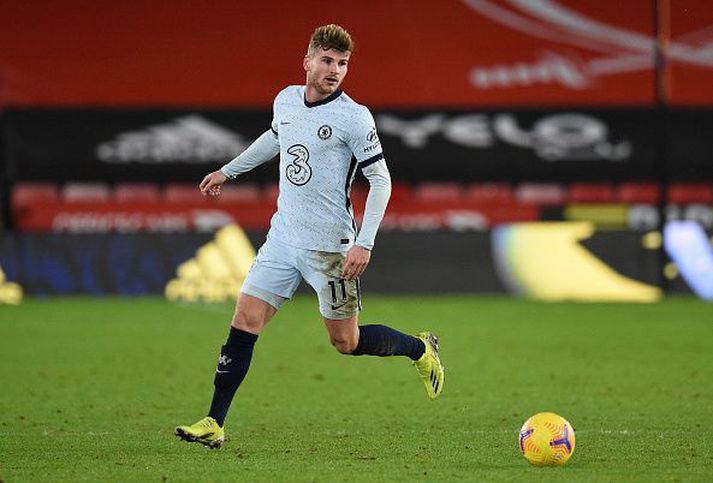 Werner í sigrinum gegn Sheffield United í gærkvöldi. Hann lagði upp bæði mörk Chelsea.