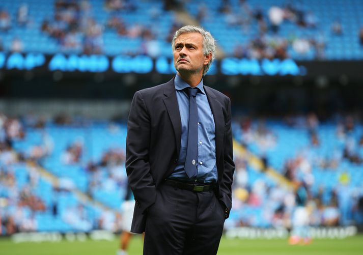 Jose Mourinho var þungur í leikslok.