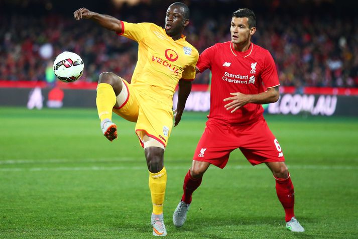 Dejan Lovren í leiknum í dag.